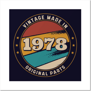 Vintage, Made in 1978 Retro Badge Posters and Art